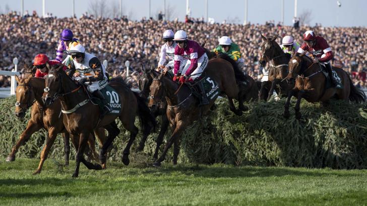 Aintree fence action